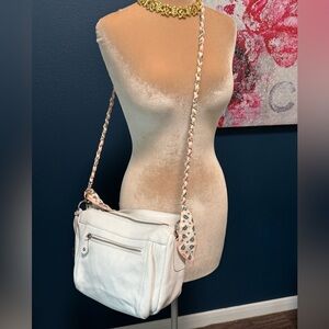 Furla White Leather Shoulder Bag